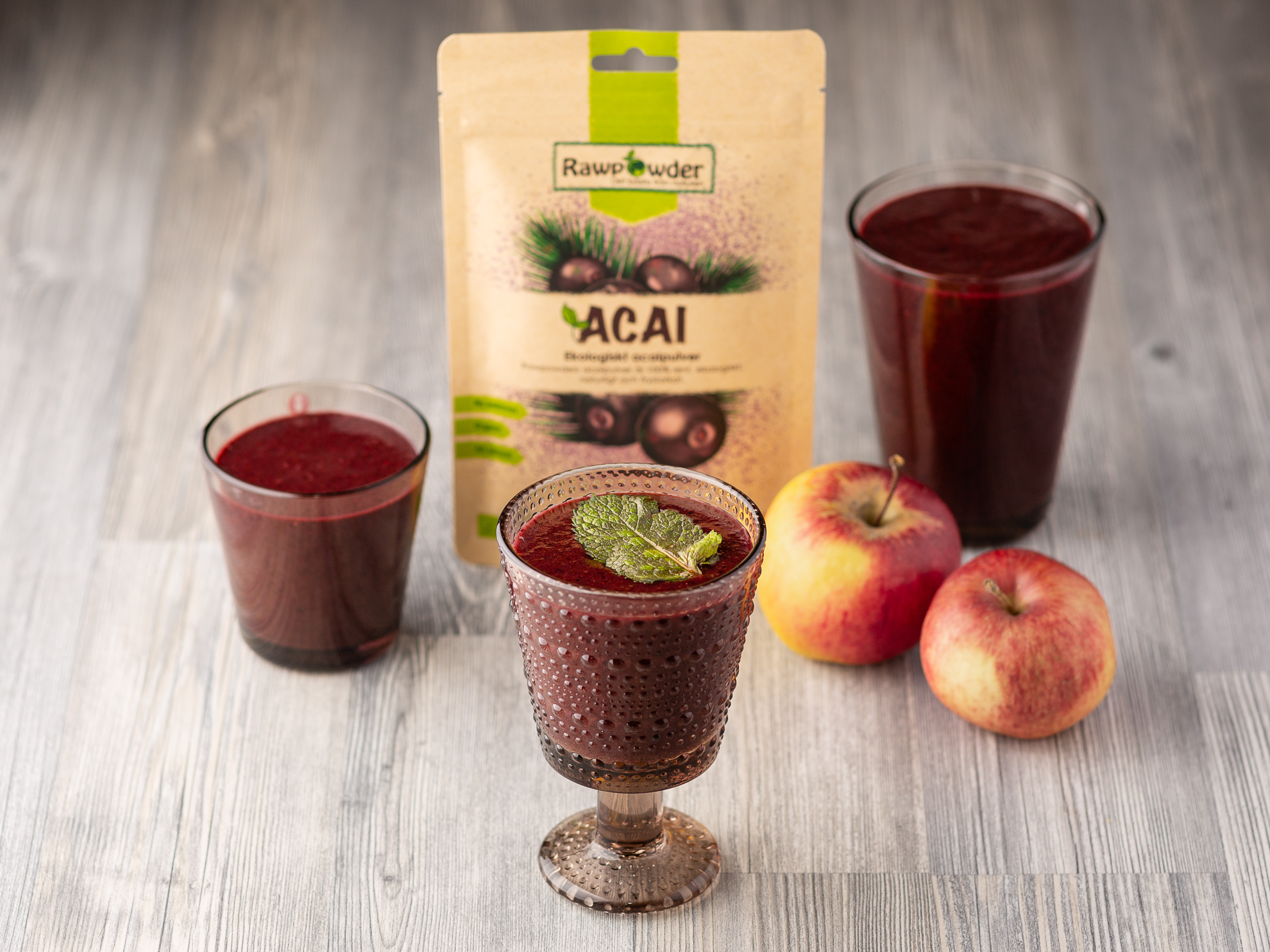 Blåbärssmoothie med spirulina och acai